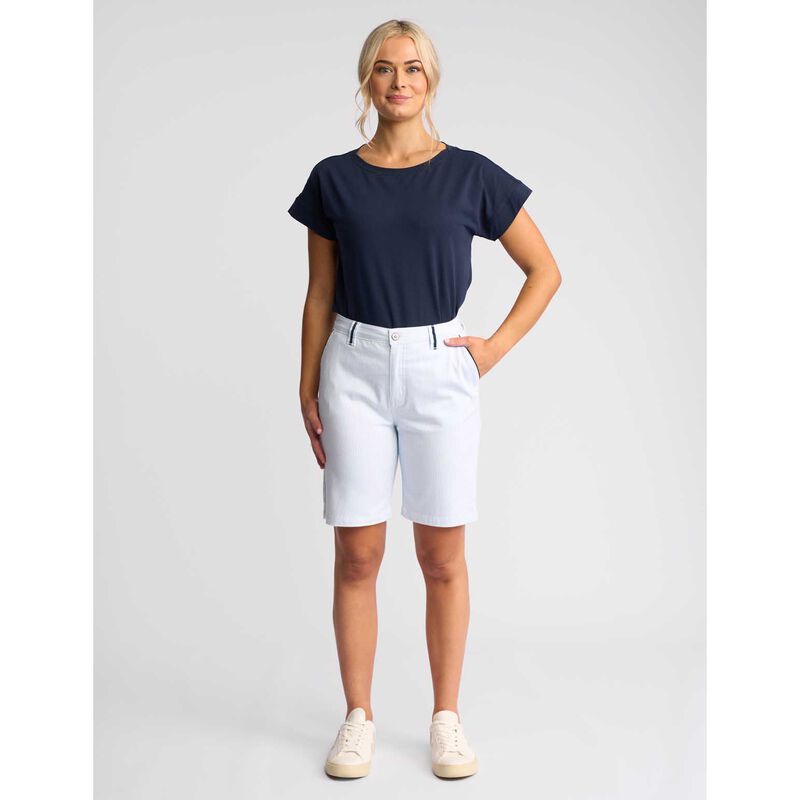 Vassalli Slim Leg Above Knee Short With Contrast Trim image number 3